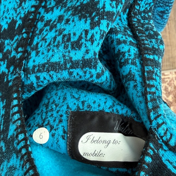 Blue Patterned Women's Jacket - Picture 9 of 10